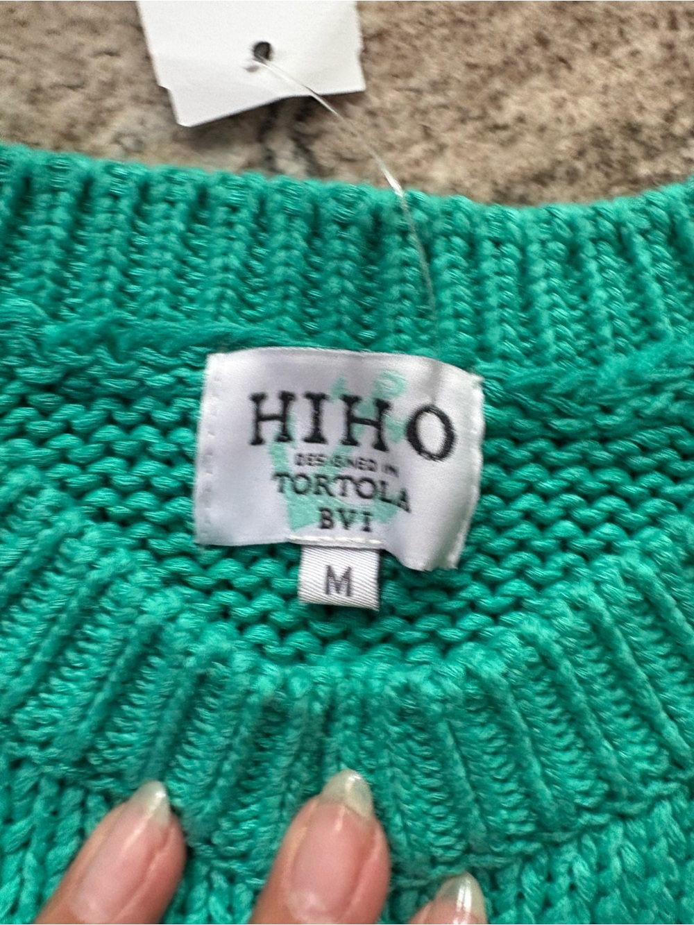 HIHO Pullover Relaxed Crew Neck blue striped Sweater NWT Size M - Picture 4 of 7